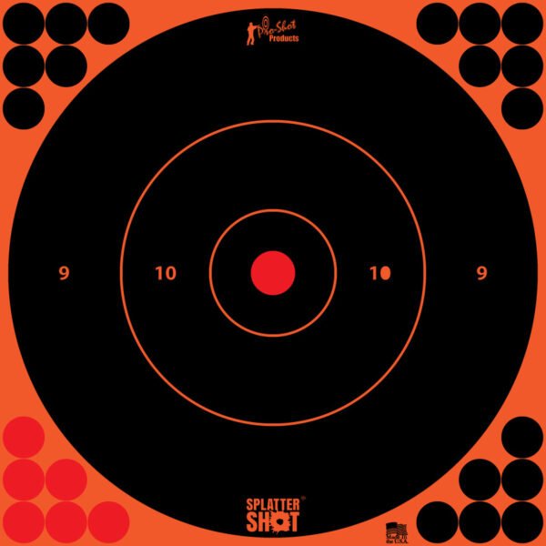 Splatter Shot® 12" Orange Bullseye Target - 5 db