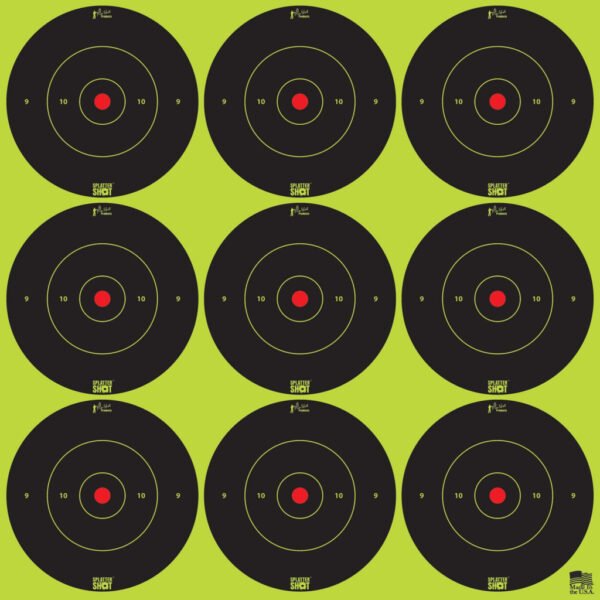 Reaktív lőlap- Zöld hátteres 2" méretben