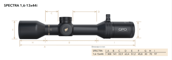 GPO SPECTRA Céltávcső 8x 1,6-13x44i